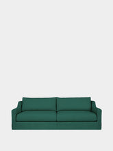 House of Capricorn Manuel Green Linen Three-Seater Sofa