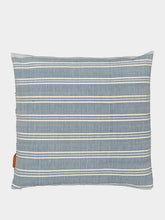 House of Capricorn Handmade Inês Blue Cotton and Linen Cushion