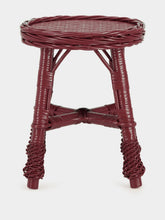 House of Capricorn Handmade Furnas Bordeaux Wicker Stool
