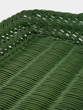 House of Capricorn Handmade Vitória Green Wicker Large Tray