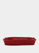 House of Capricorn Handmade Vitória Red Wicker Large Tray