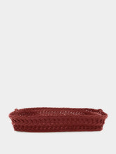 House of Capricorn Handmade Vitória Bordeaux Wicker Large Tray