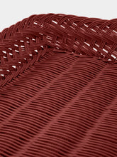 House of Capricorn Handmade Vitória Bordeaux Wicker Large Tray