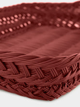 House of Capricorn Handmade Vitória Bordeaux Wicker Large Tray