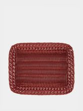 House of Capricorn Handmade Vitória Bordeaux Wicker Medium Tray