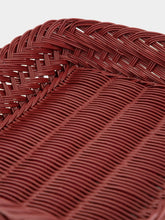 House of Capricorn Handmade Vitória Bordeaux Wicker Medium Tray