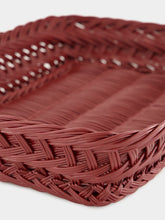House of Capricorn Handmade Vitória Bordeaux Wicker Medium Tray