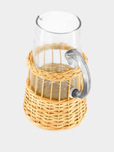 House of Capricorn Handmade Vitória Natural Wicker and Glass Jug