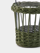 House of Capricorn Handmade Vitória Green Wicker and Glass Tall Tumbler