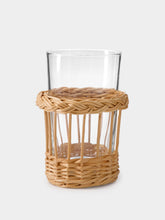 House of Capricorn Handmade Vitória Natural Wicker and Glass Tumbler