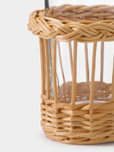House of Capricorn Handmade Vitória Natural Wicker and Glass Tumbler