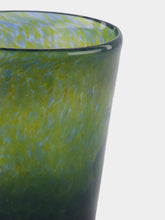 House of Capricorn Handblown Avis Green Glass Tumbler