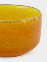 House of Capricorn Handblown Avis Yellow Glass Bowl