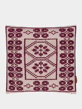 House of Capricorn Handmade Inês Bordeaux Cotton and Linen Cushion
