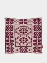 House of Capricorn Handmade Inês Bordeaux Cotton and Linen Cushion