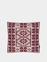 House of Capricorn Handmade Inês Bordeaux Cotton Linen Cushion