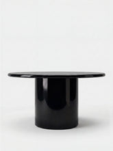 House of Capricorn Amendoeira Black Lacquered Wood Round Dining Table
