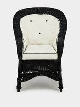 House of Capricorn Handmade Furnas Black Wicker Armchair