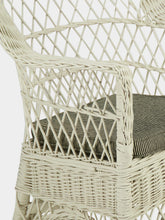 House of Capricorn Handmade Furnas Ivory Wicker Armchair