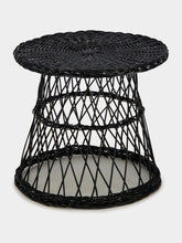 House of Capricorn Handmade Furnas Black Wicker Side Table