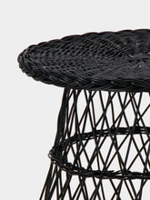 House of Capricorn Handmade Furnas Black Wicker Side Table