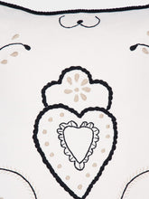 House of Capricorn Hand-Embroidered Viana Ivory Linen with Black Embroidery Cushion