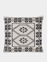 House of Capricorn Handmade Inês Black Cotton and Linen Cushion