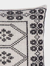 House of Capricorn Handmade Inês Black Cotton and Linen Cushion