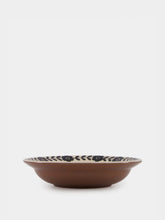 House of Capricorn Hand-Painted Viana Black Stoneware Soup Plate