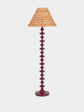 House of Capricorn Freixo Bordeaux Wood Floor Lamp Base