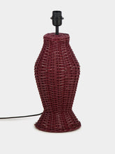 House of Capricorn Handmade Furnas Bordeaux Wicker Lamp Base