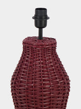 House of Capricorn Handmade Furnas Bordeaux Wicker Lamp Base