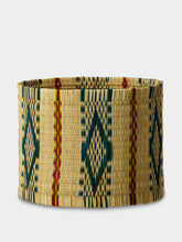 House of Capricorn Handmade Coruche Natural and Multicolour Reed Medium Lampshade