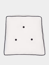 House of Capricorn Furnas Ivory and Black Linen Seating Cushion