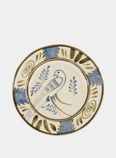 House of Capricorn Hand-Painted Lusitano Bird Stoneware Dinner Plate