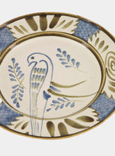 House of Capricorn Hand-Painted Lusitano Bird Stoneware Dinner Plate