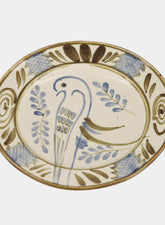 House of Capricorn Hand-Painted Lusitano Bird Stoneware Dessert Plate