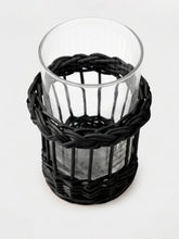 House of Capricorn Handmade Vitória Black Wicker and Glass Tumbler