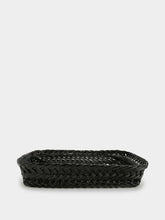House of Capricorn Handmade Vitória Black Wicker Medium Tray