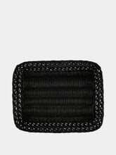 House of Capricorn Handmade Vitória Black Wicker Medium Tray
