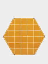 House of Capricorn Lisboa Yellow Ceramic Tile and Ash Wood Coffee Table