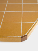 House of Capricorn Lisboa Yellow Ceramic Tile and Ash Wood Coffee Table