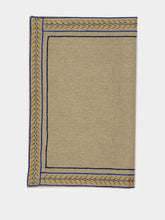 House of Capricorn Hand-Embroidered Comporta Beige Linen with Multicolour Embroidery Placemat
