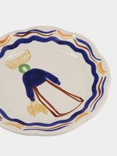 House of Capricorn Hand-Painted Comporta The Harvester Stoneware Dessert Plate
