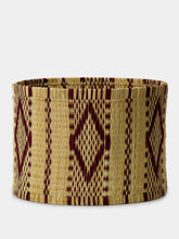 House of Capricorn Handmade Coruche Natural and Bordeaux Reed Large Lampshade