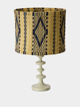 House of Capricorn Handmade Coruche Natural and Blue Reed Medium Lampshade