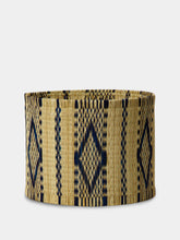 House of Capricorn Handmade Coruche Natural and Blue Reed Small Lampshade
