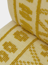 House of Capricorn Handmade Inês Yellow Cotton Linen Slipper Chair