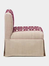 House of Capricorn Handmade Inês Bordeaux Cotton Linen Slipper Chair