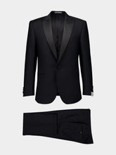 Corneliani Single-Breasted Virgin-Wool Black Suit